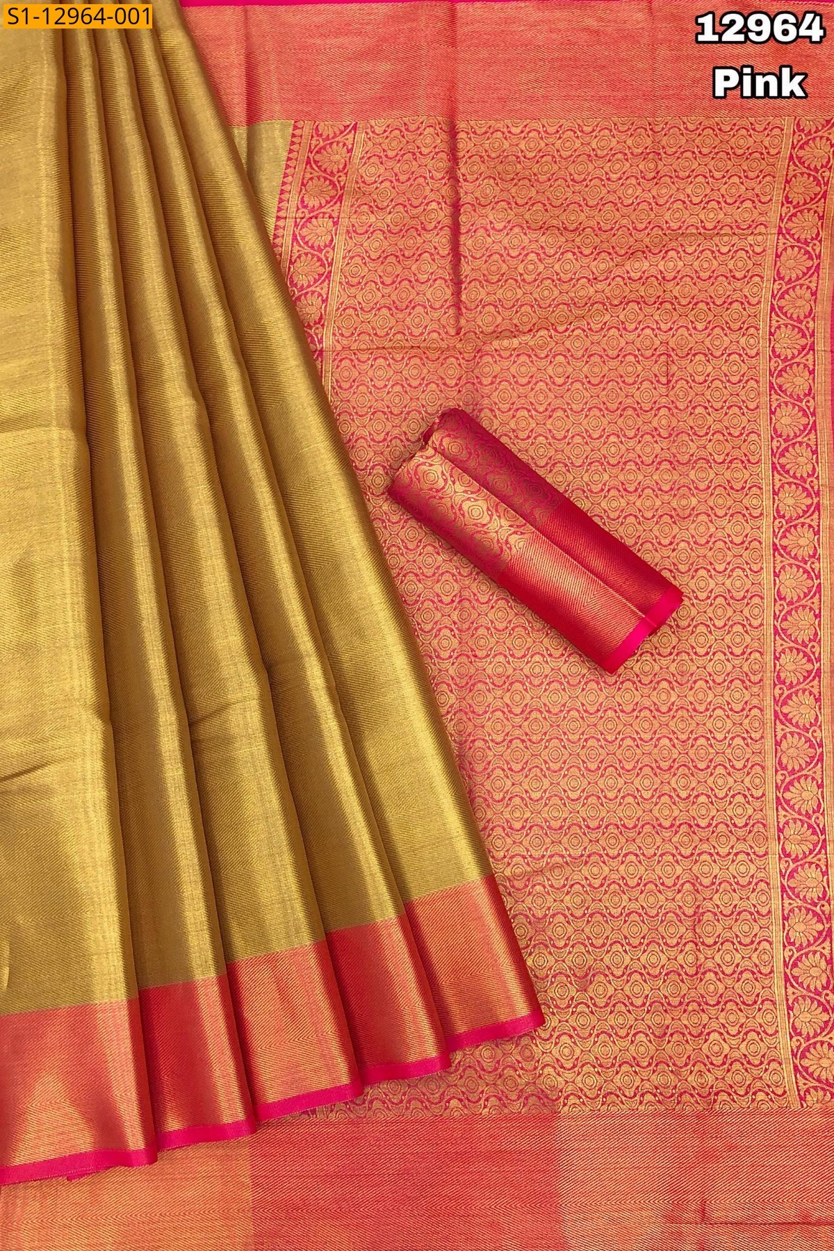 Pink Fancy Kanjivaram silk saree