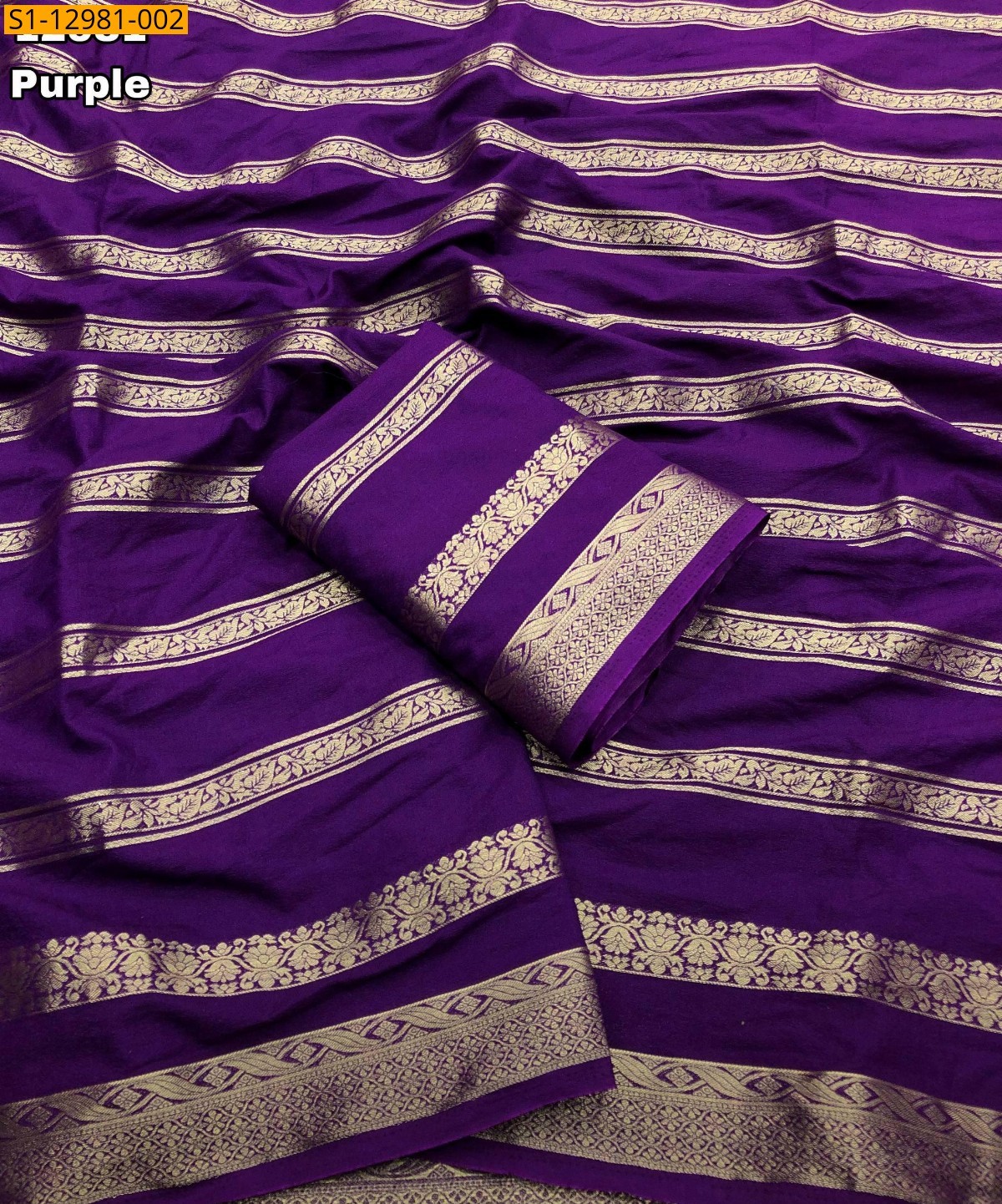 Purple Chiffon silk dyed sarees