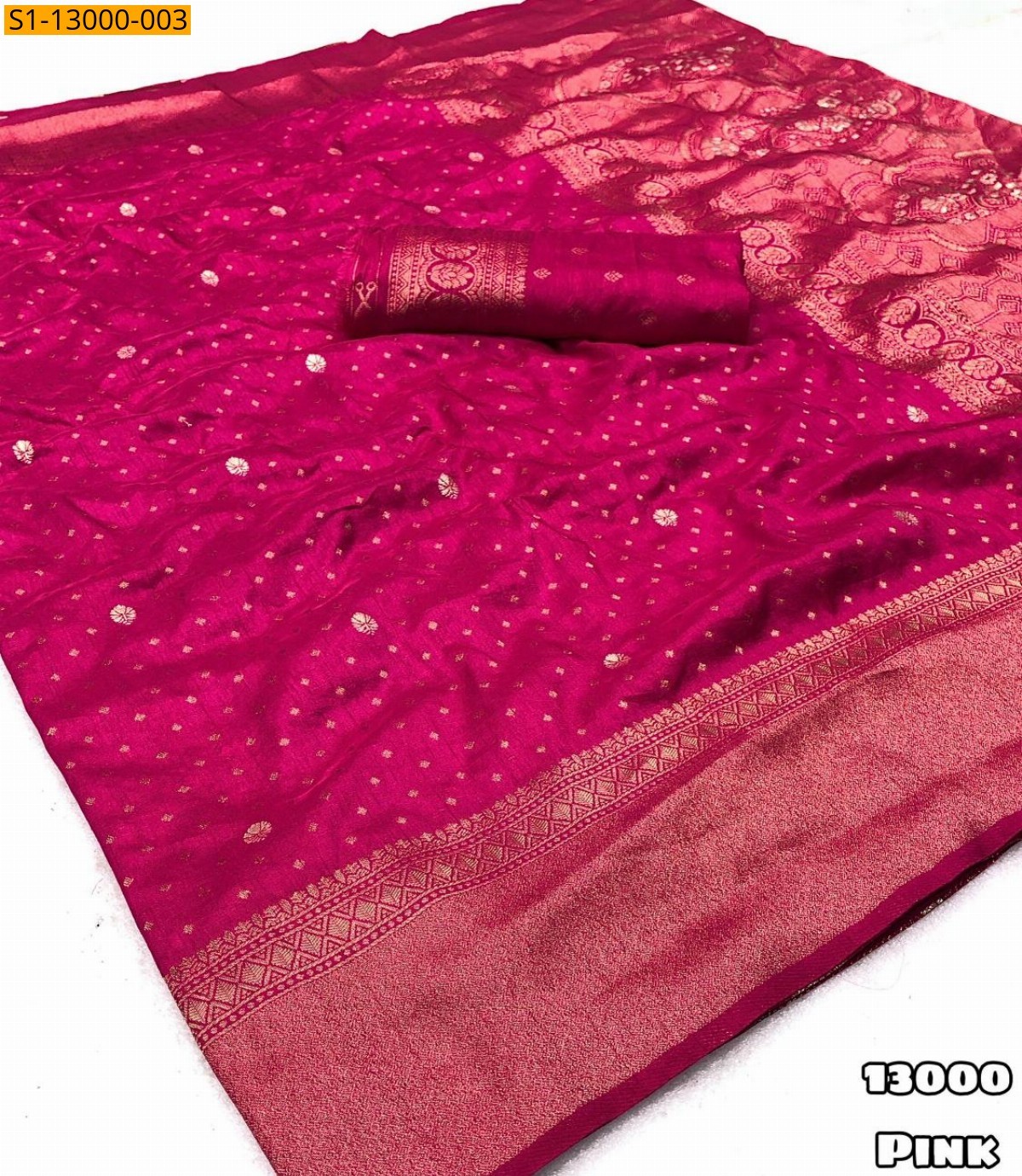 Pink Khadi Georgette  saree