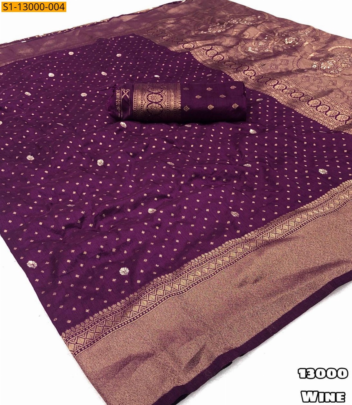 Wine Khadi Georgette  saree