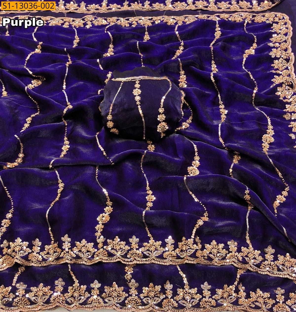 Purple Space silk Sarees