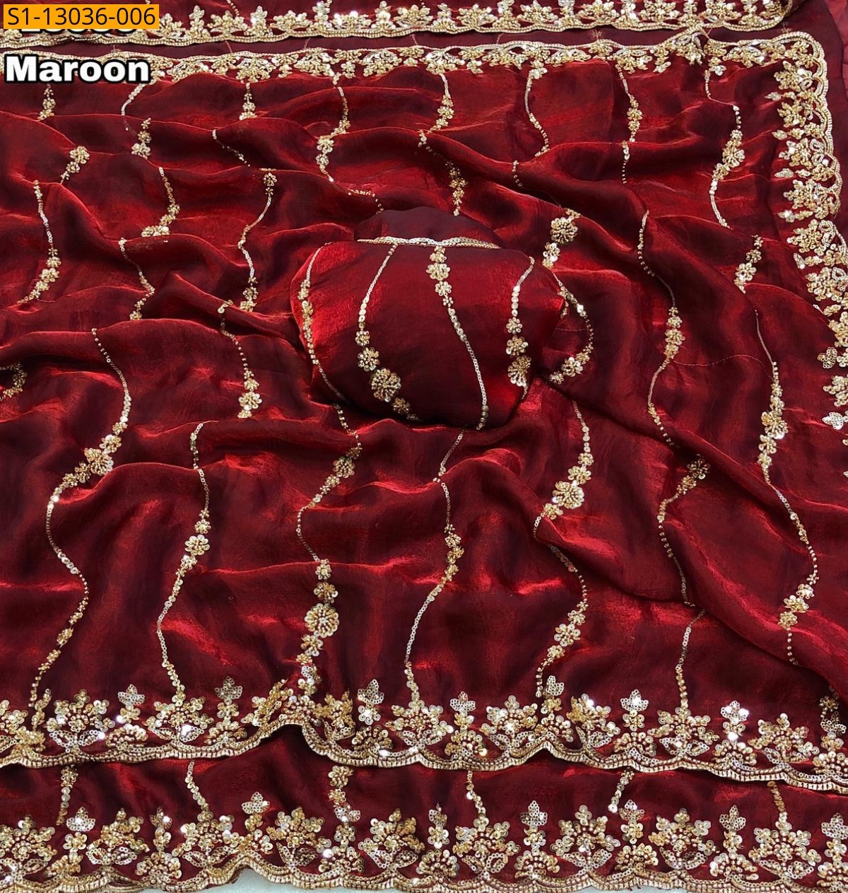 Maroon Space silk Sarees