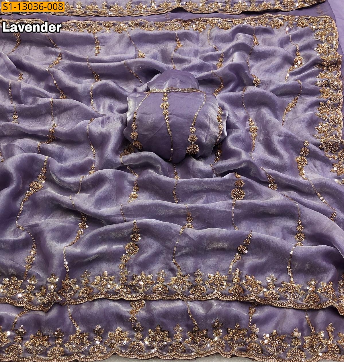 Lavender Space silk Sarees