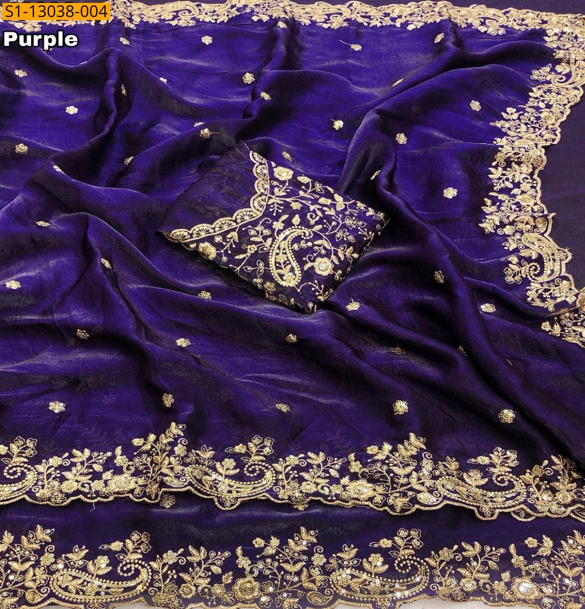 Purple Space Silk Sarees