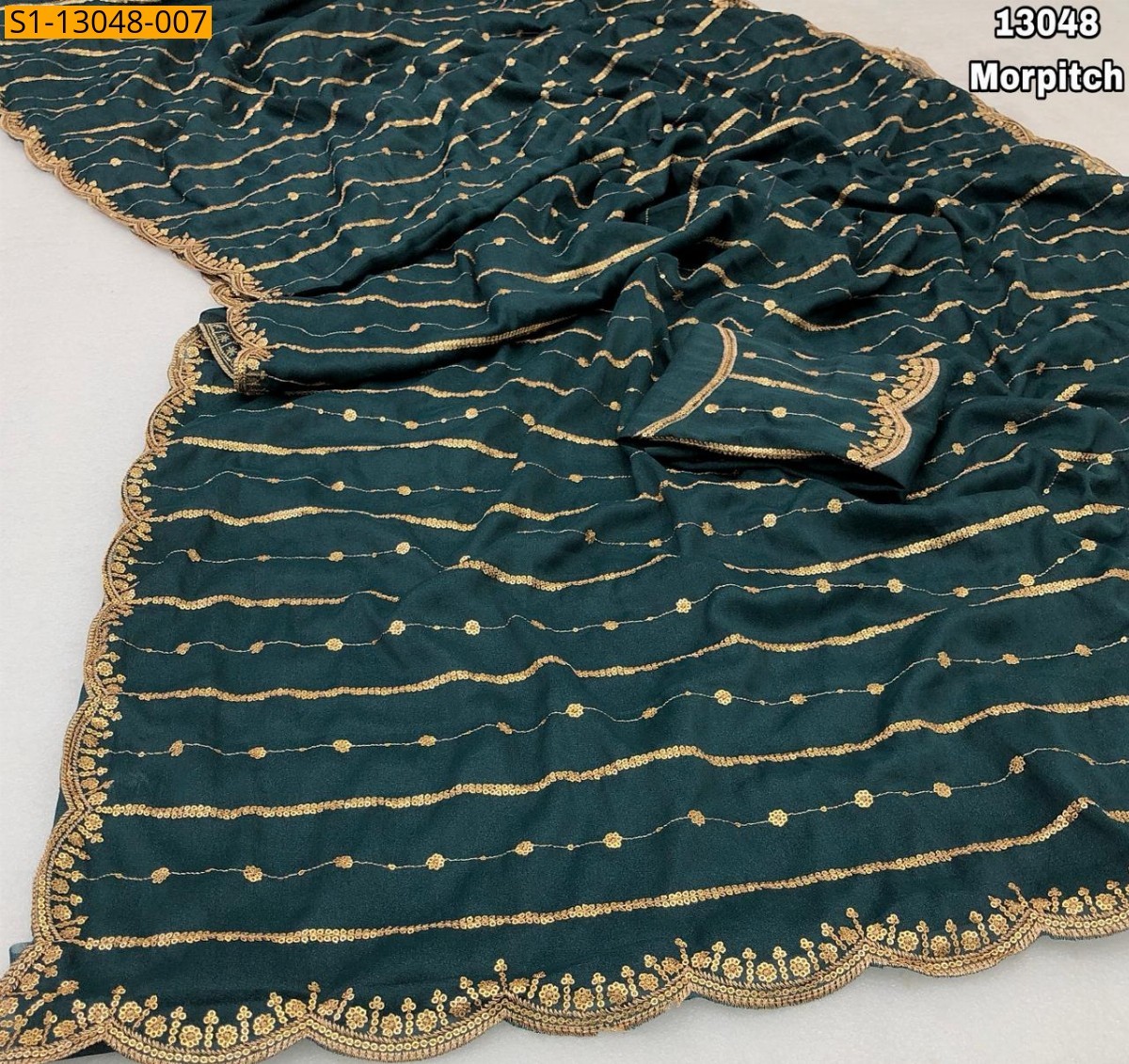 Fancy Star georgette sequence saree