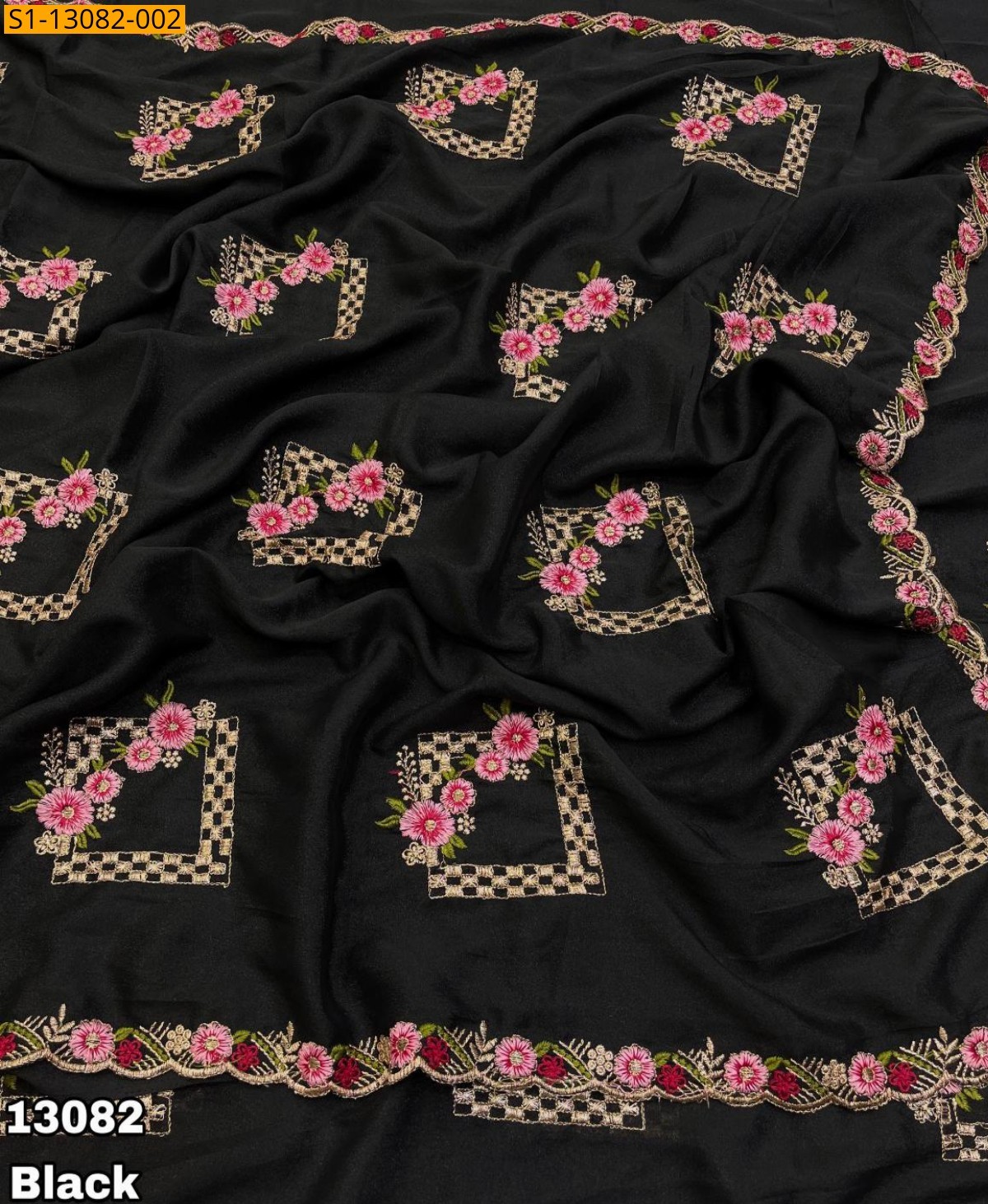 Black Star georgette Saree