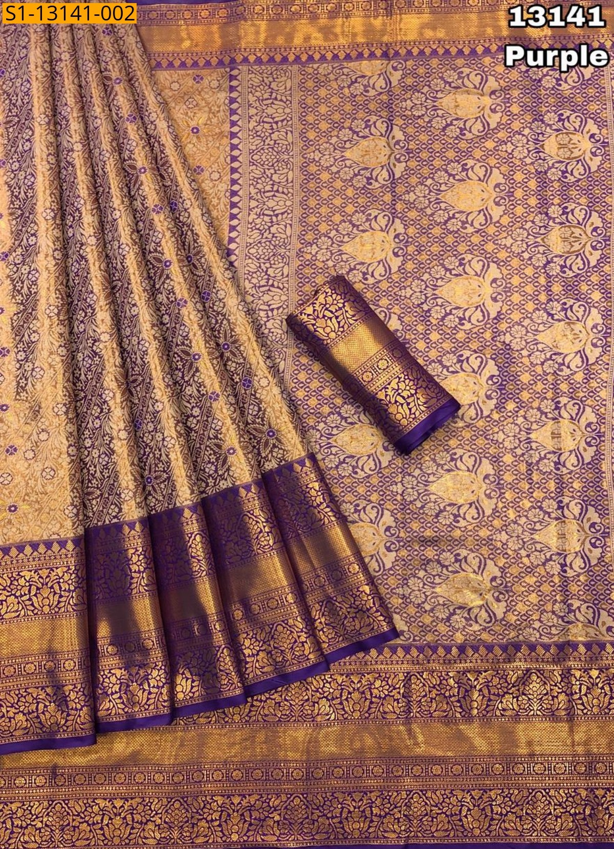 Purple Fancy Kanjivaram Silk Saree
