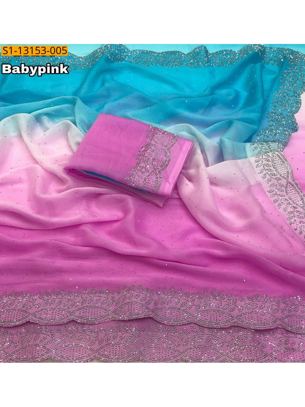 Fancy Star Georgette Saree