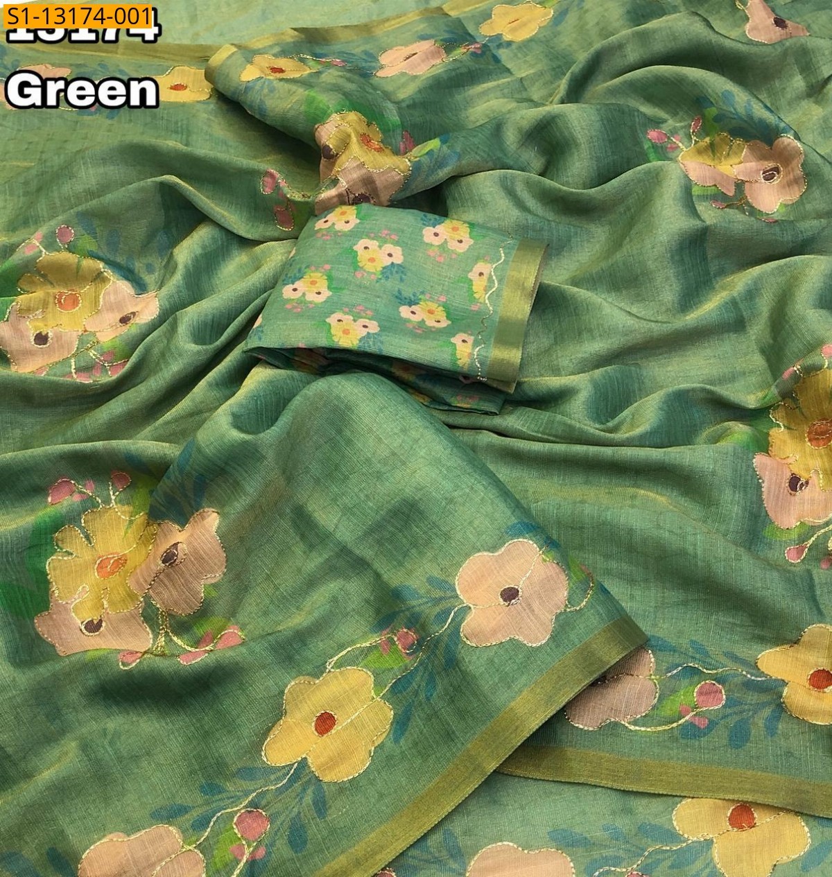 Green Erode Tissue Silk Saree