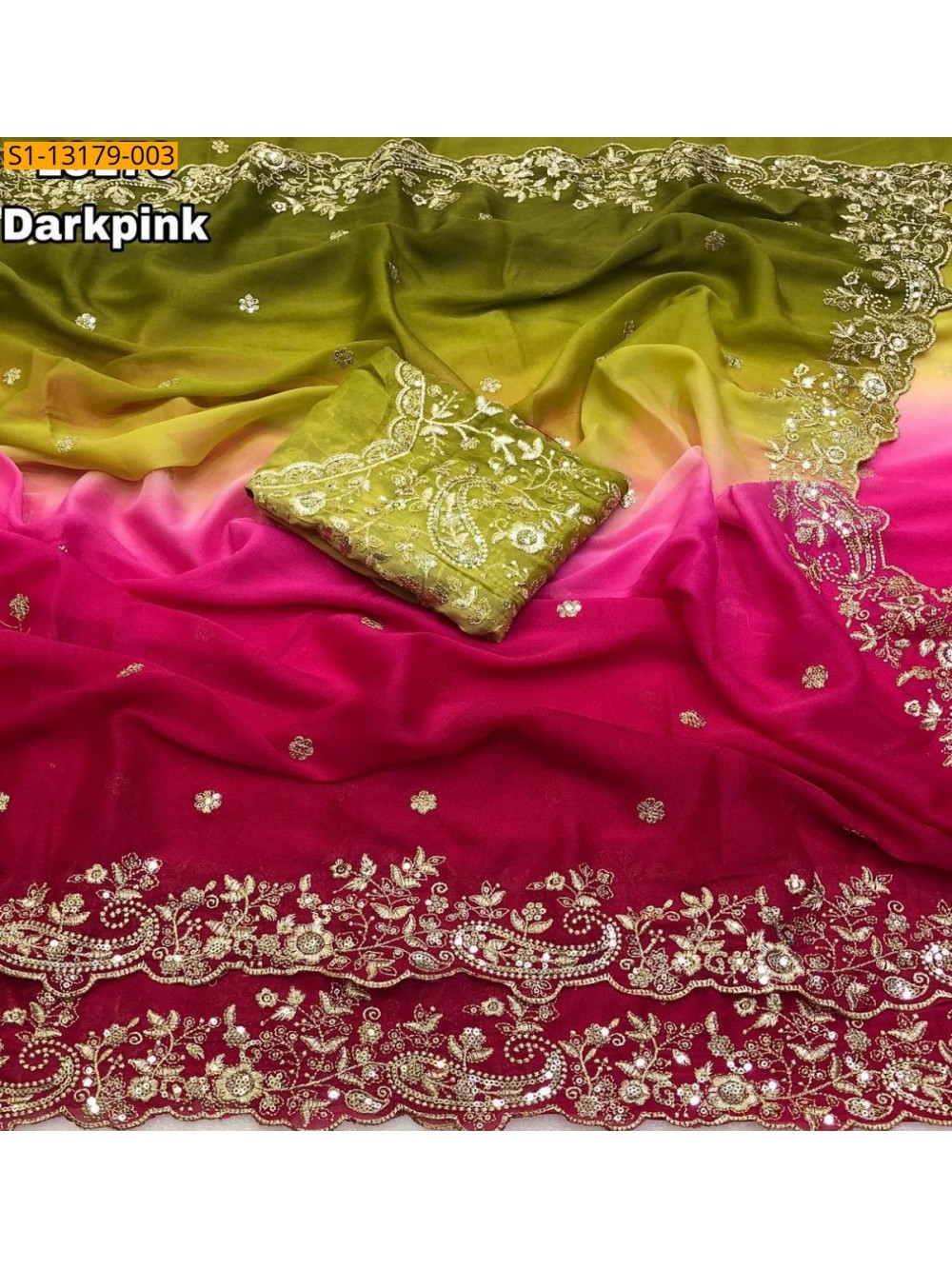 Star Georgette Shaded Saree