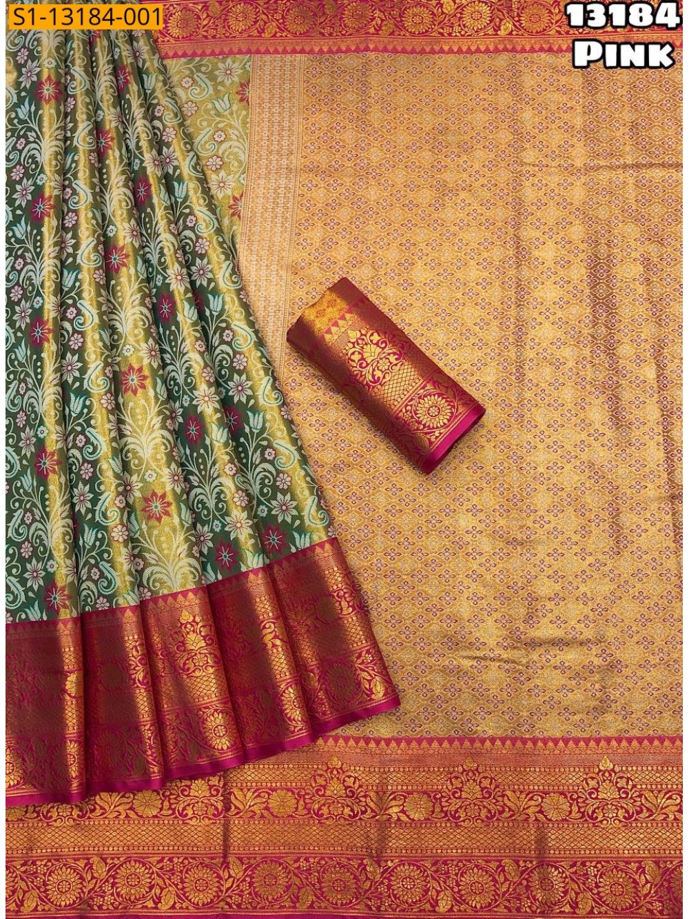 Fancy Kanjivaram gold zari weaving saree