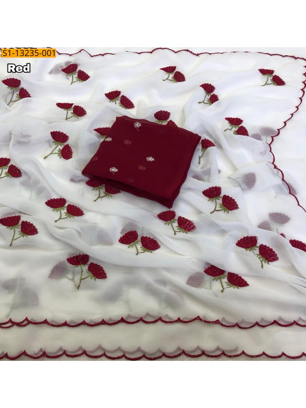 Fancy Star Georgette Saree