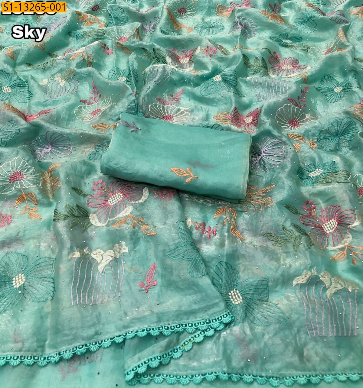 Sky Fancy Soft and Smooth Space Silk Sarees