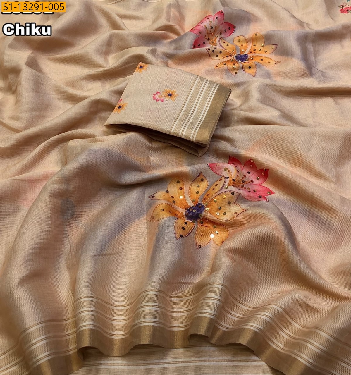 Chikku Fancy Tissue Silk Saree