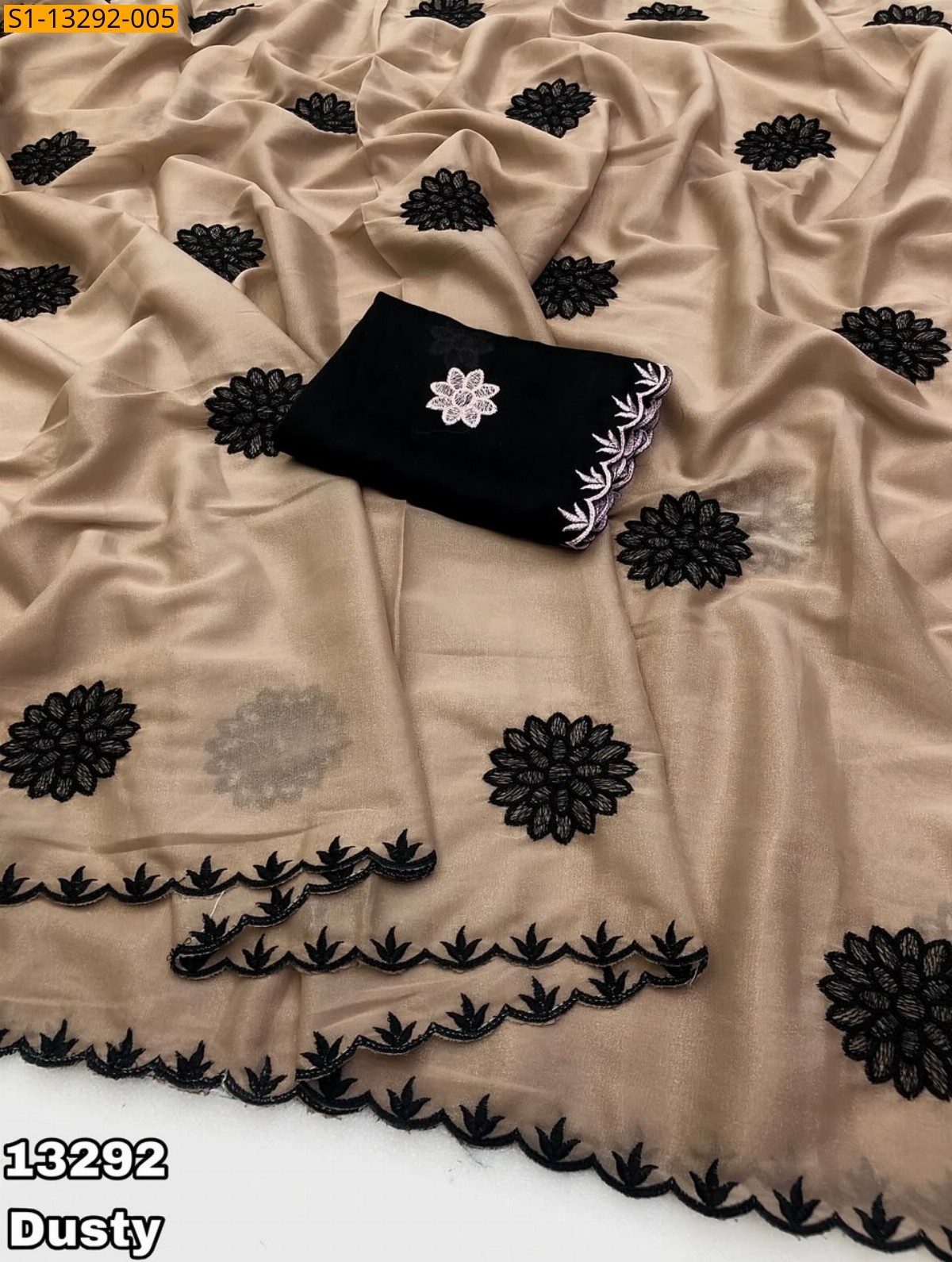 Dusty Fancy Star Georgette Saree