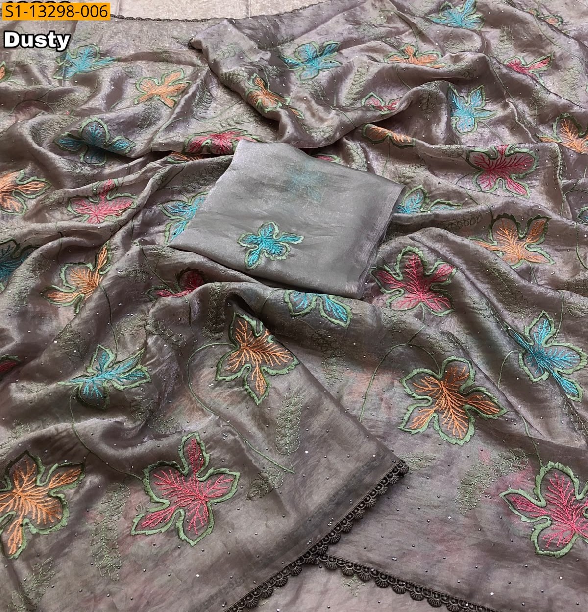Dusty Fancy Space Silk Saree