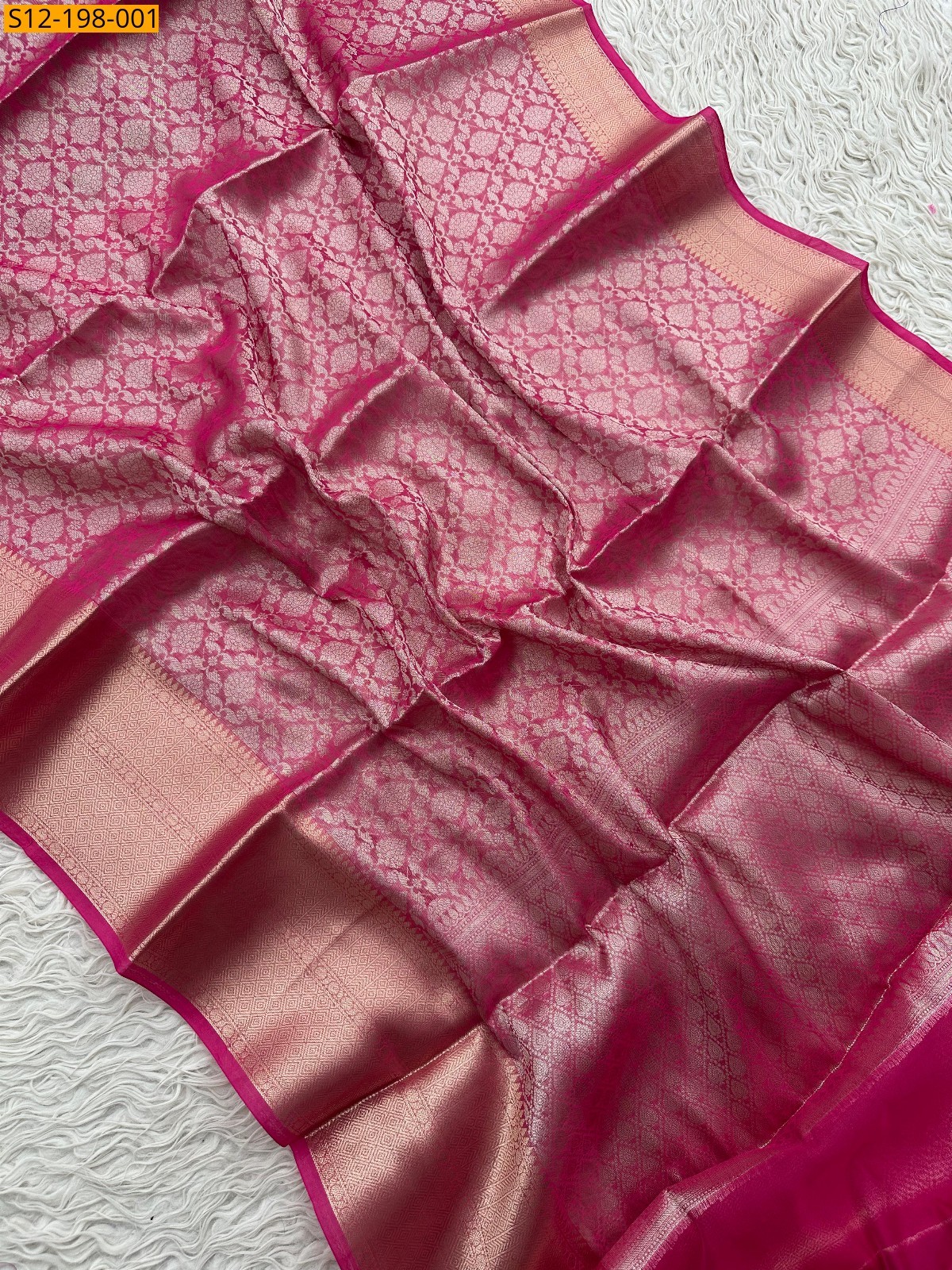 Pink Banarasi tissue soft silk Sarees 