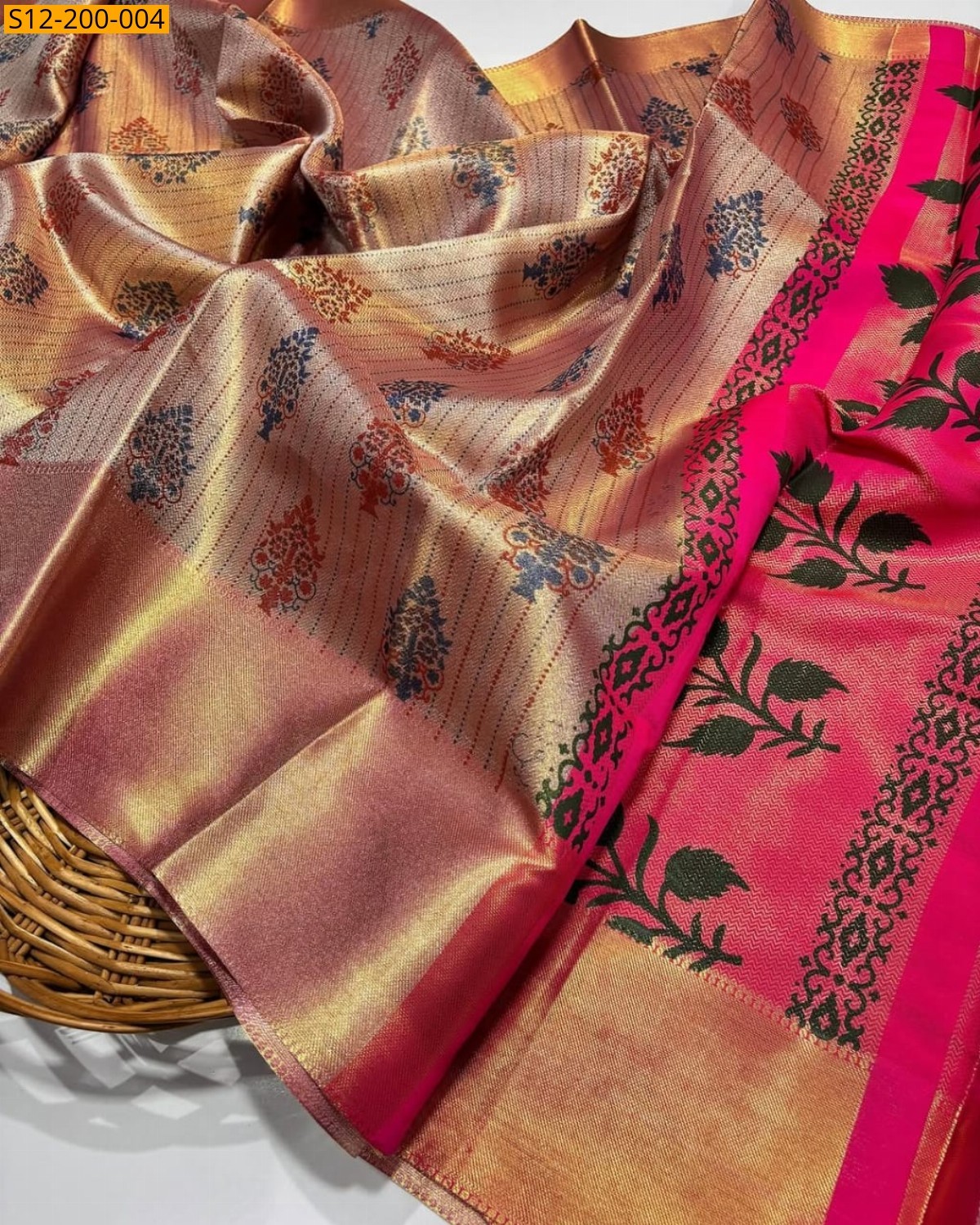 Golden  Banarasi tissue soft silk Sarees 