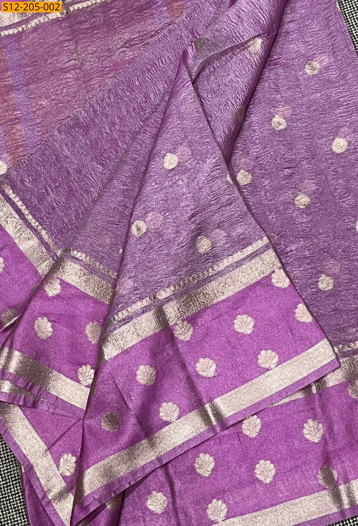 Lavender Banarasi tissue silk sarees