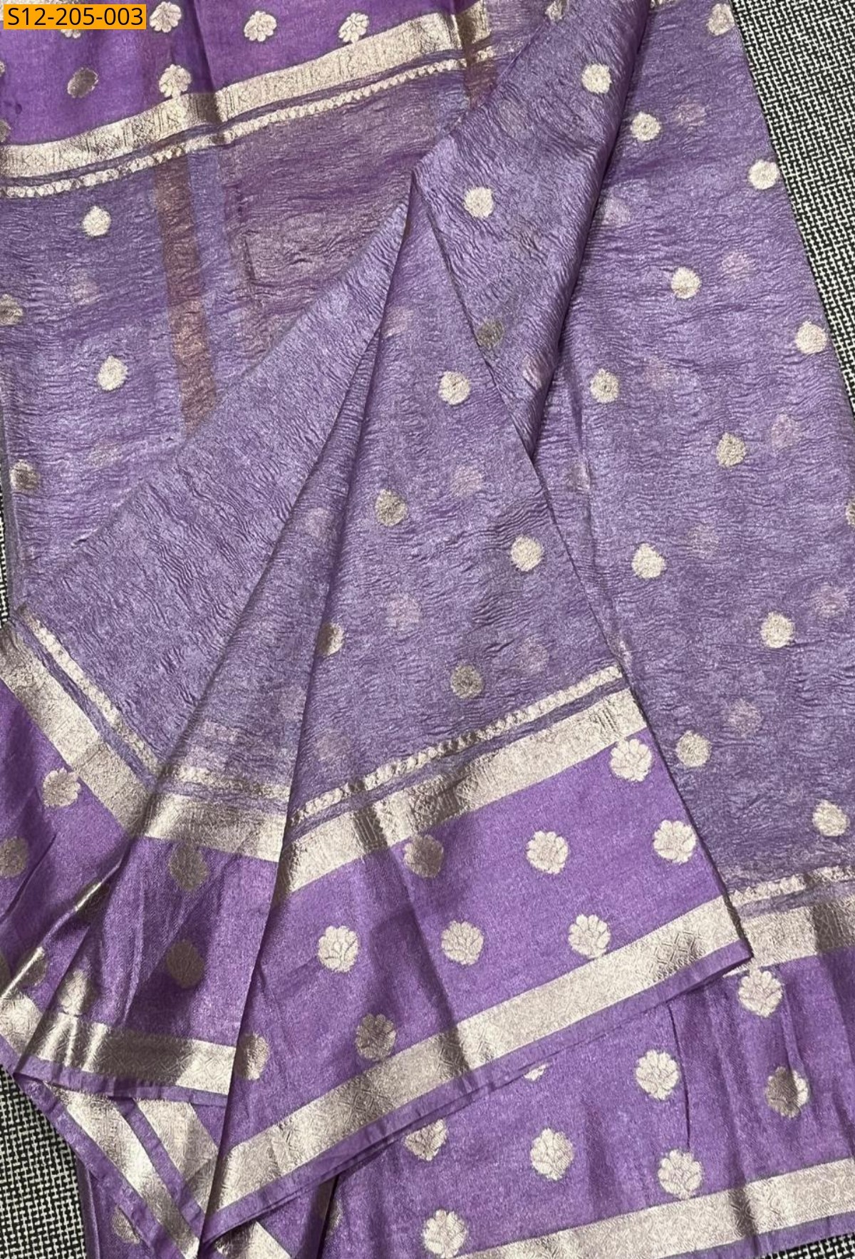 Violet Banarasi tissue silk sarees