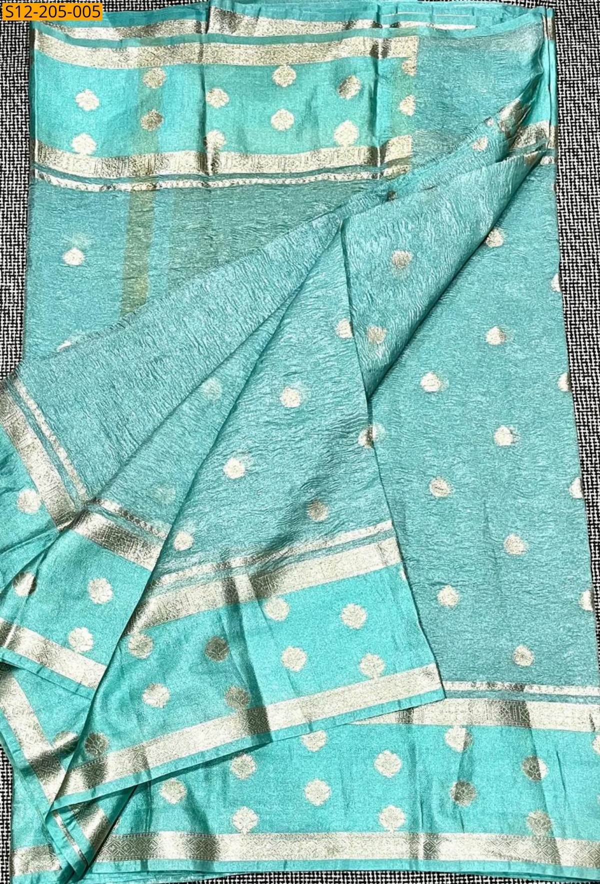 Green Banarasi tissue silk sarees