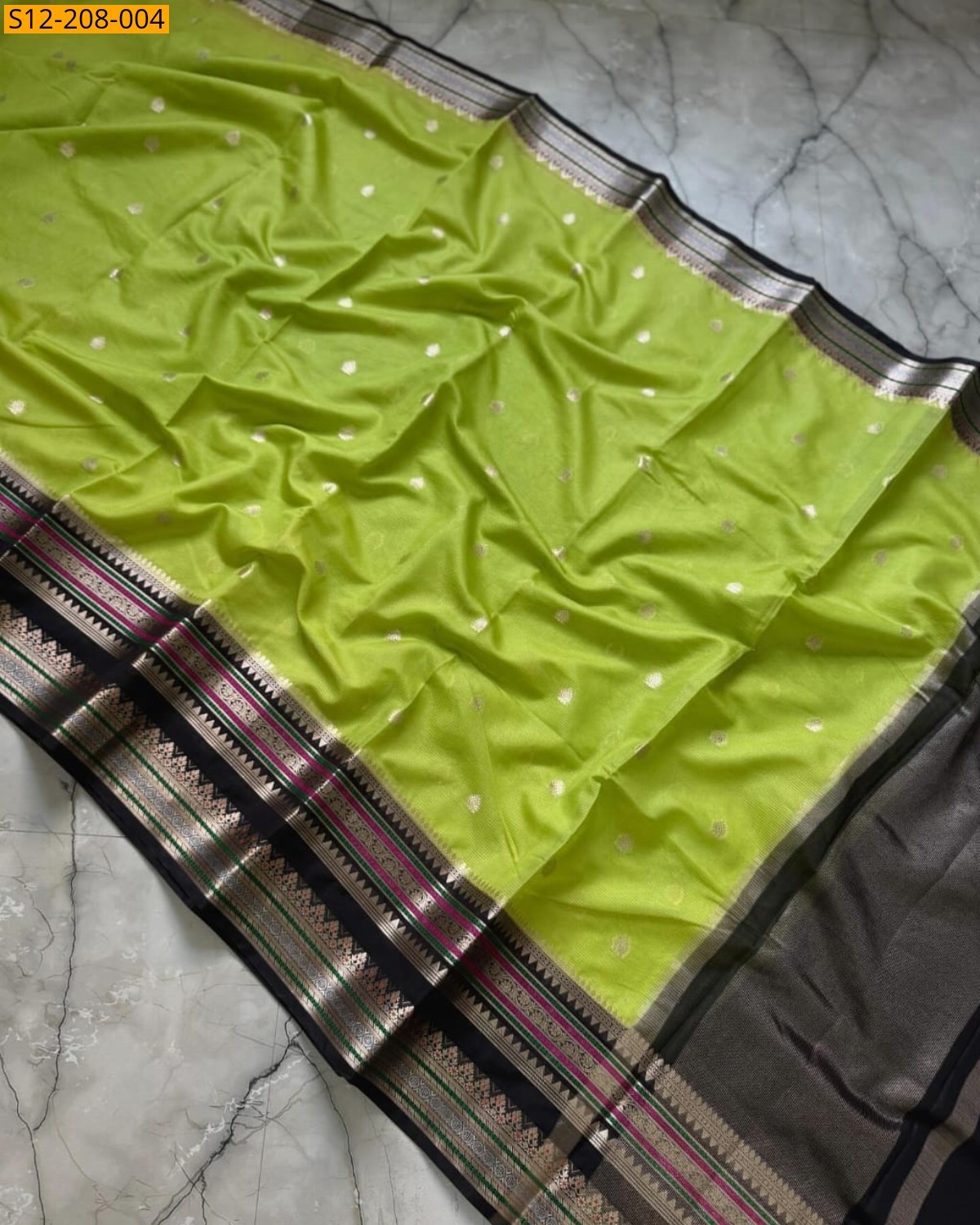 Green Banarasi kota printed sarees
