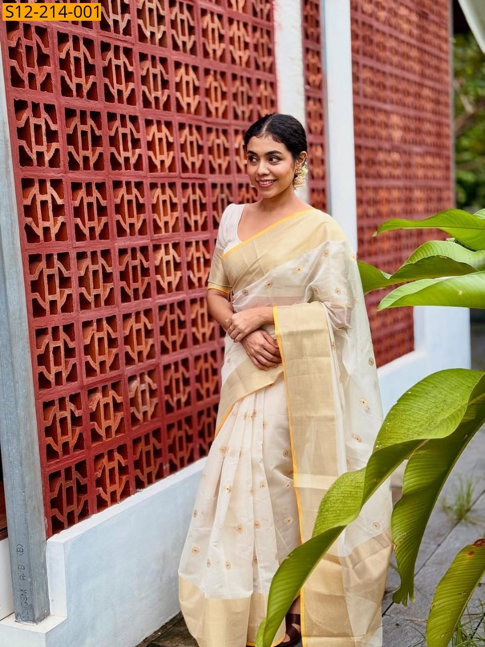 Sandal Banarsi malai silk Saree