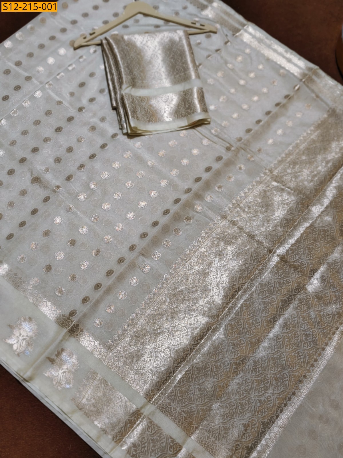 Half White Fancy viscose georgette Sarees