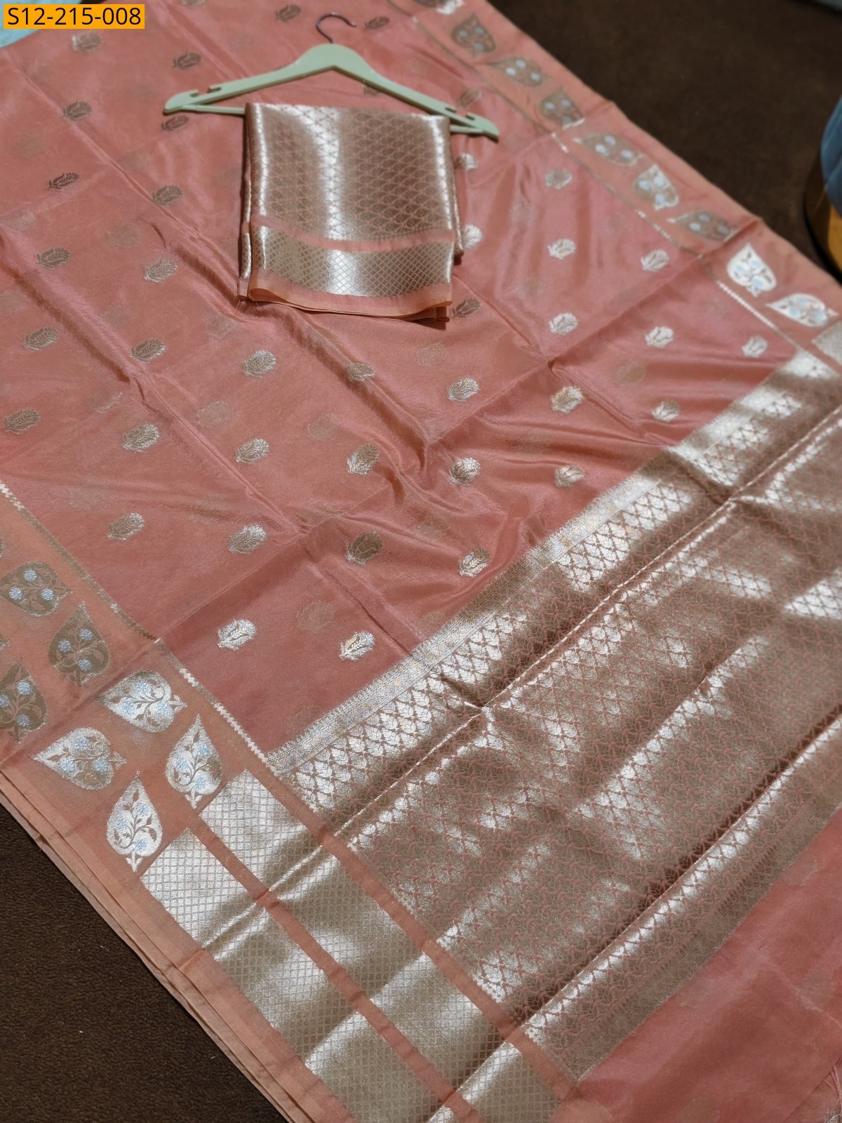 Orange Fancy viscose georgette Sarees