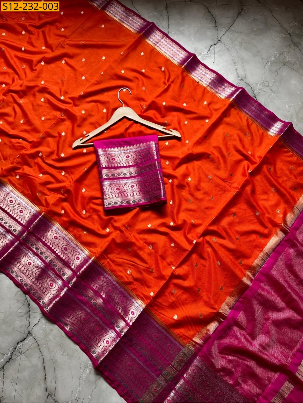 Banarsi daibal semi georgette soft silk Saree