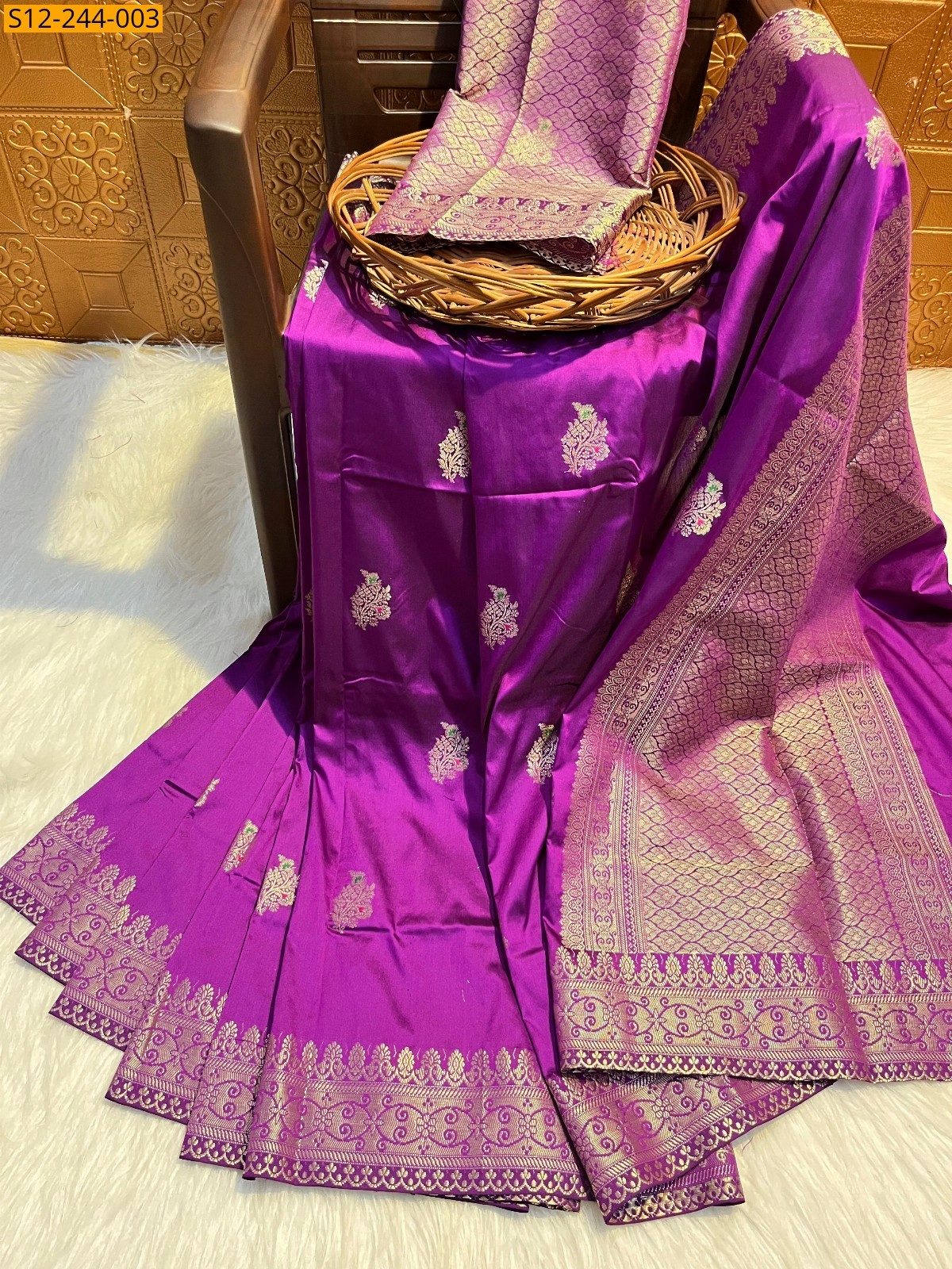 Pink Banarasi tissue soft silk Sarees