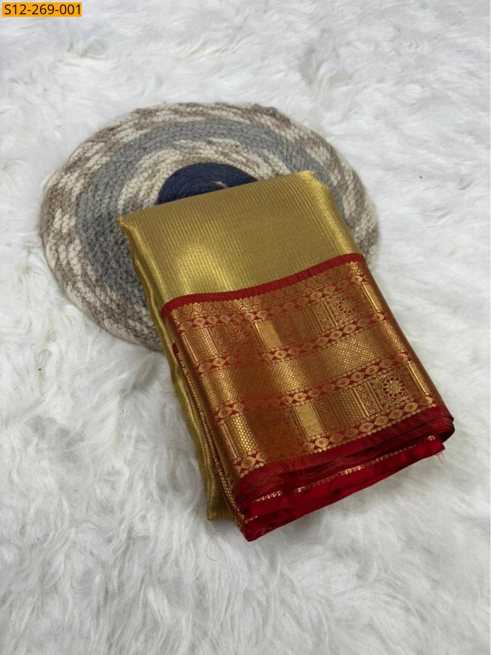 Gold Banarsi tissue soft silk Saree  Gold Banarsi tissue soft silk Saree