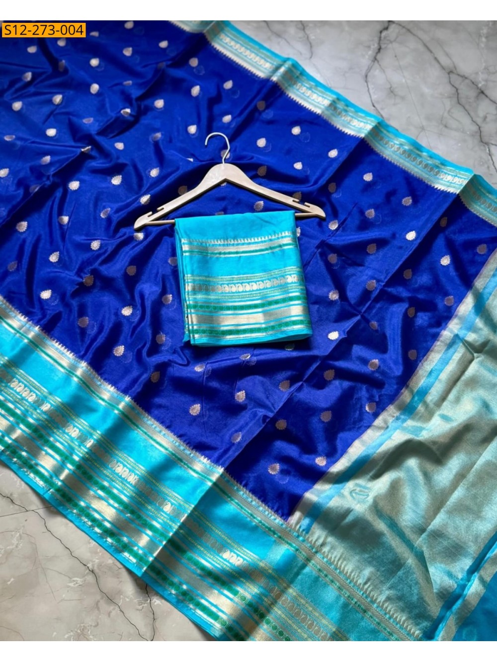Blue Banarasi daibal warm soft silk Saree Blue Banarasi daibal warm soft silk Saree