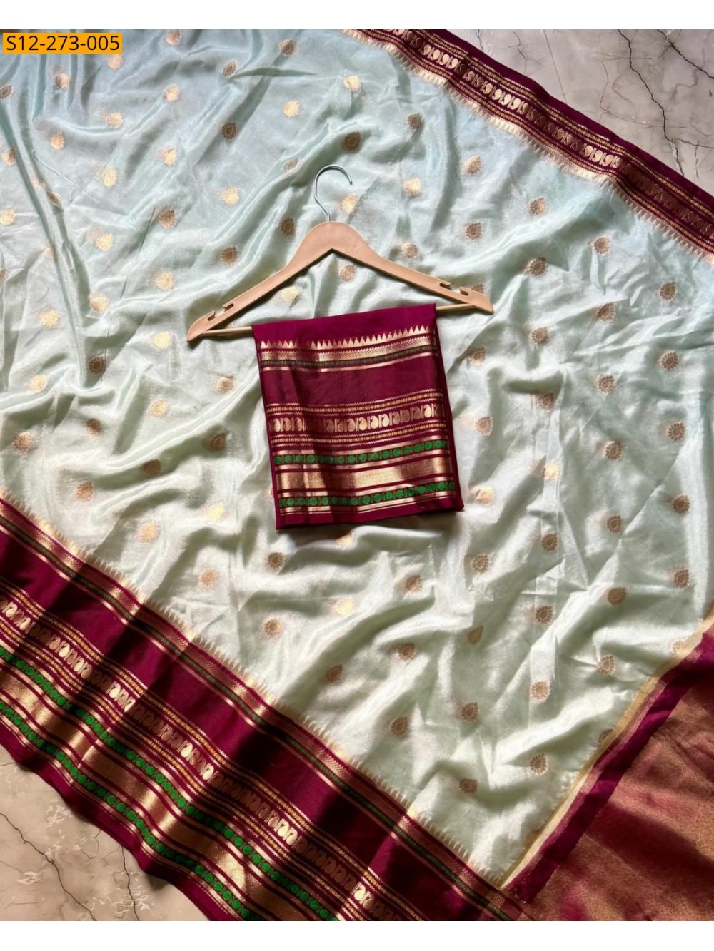 Sky Blue Banarasi daibal warm soft silk Saree Sky Blue Banarasi daibal warm soft silk Saree