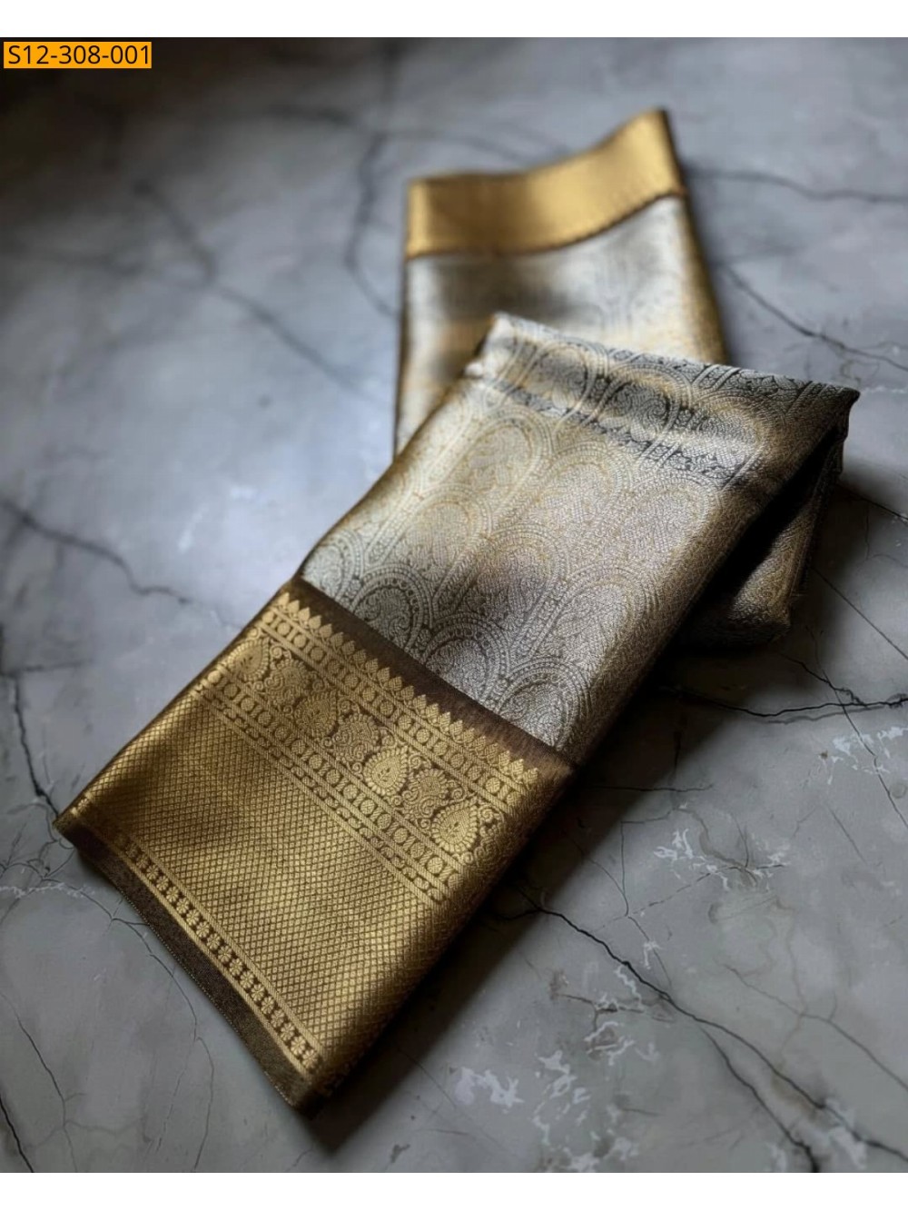 Brown Celebrity inspired banarasi tissue soft silk saree Brown Celebrity inspired banarasi tissue soft silk saree