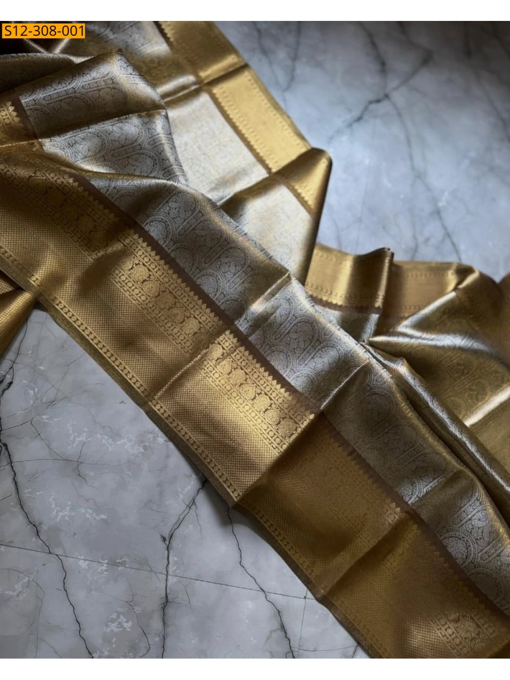 Brown Celebrity inspired banarasi tissue soft silk saree Brown Celebrity inspired banarasi tissue soft silk saree