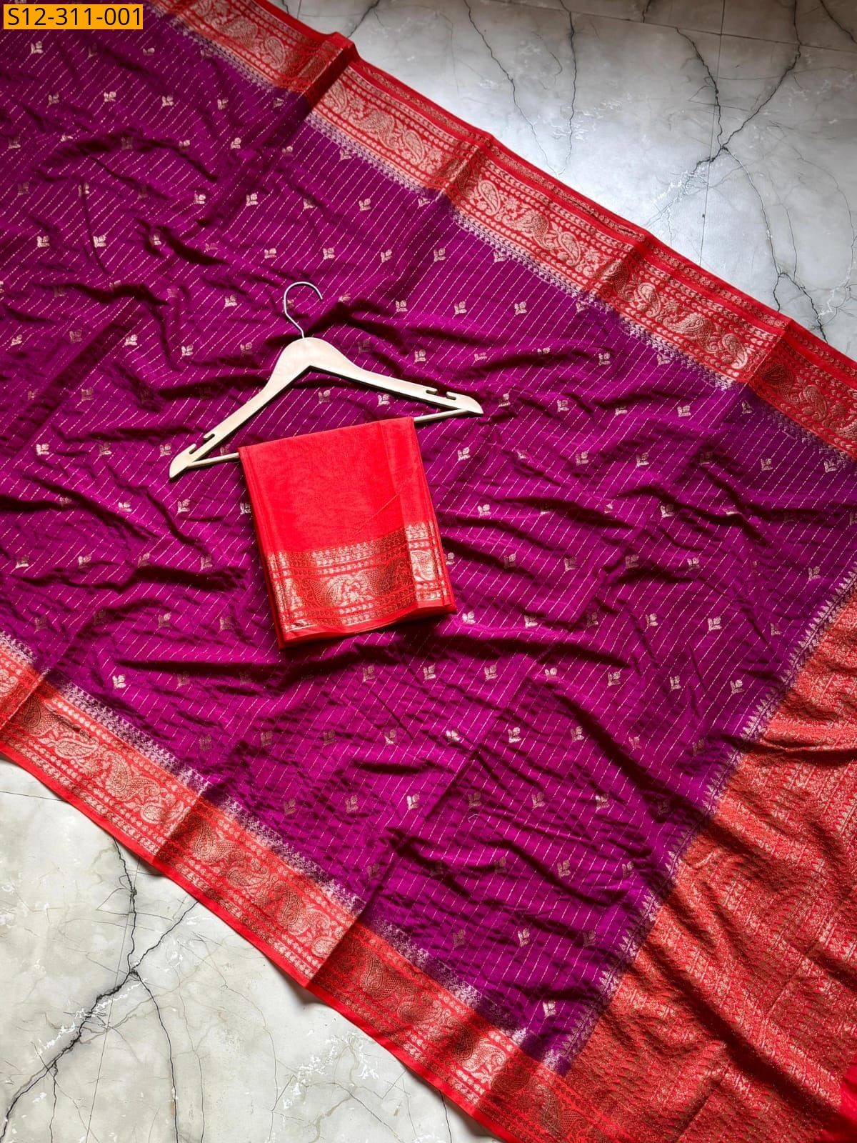 Pink Banarasi semi chiniya soft silk Saree