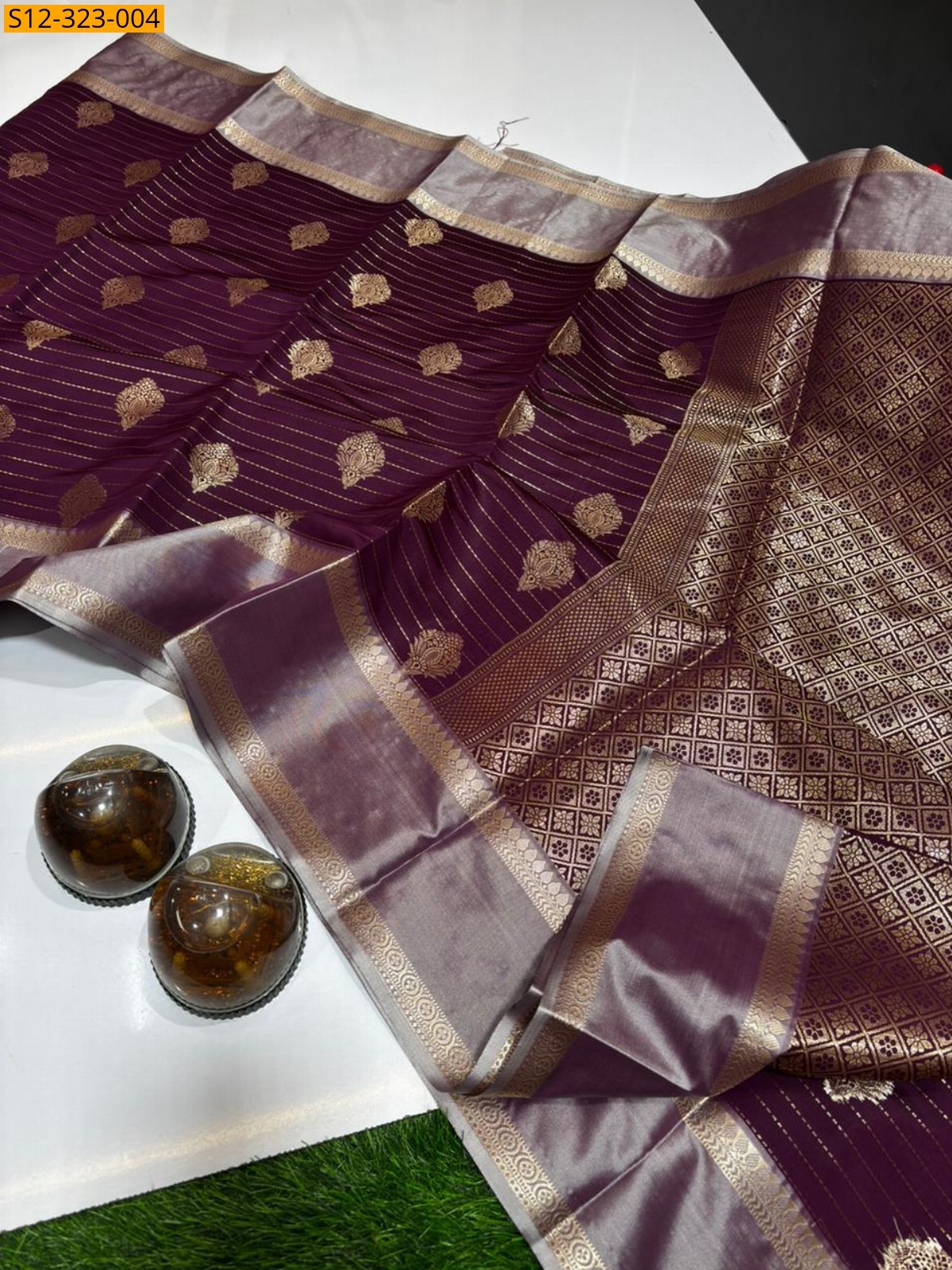 Banarsi semi kataan soft silk Saree