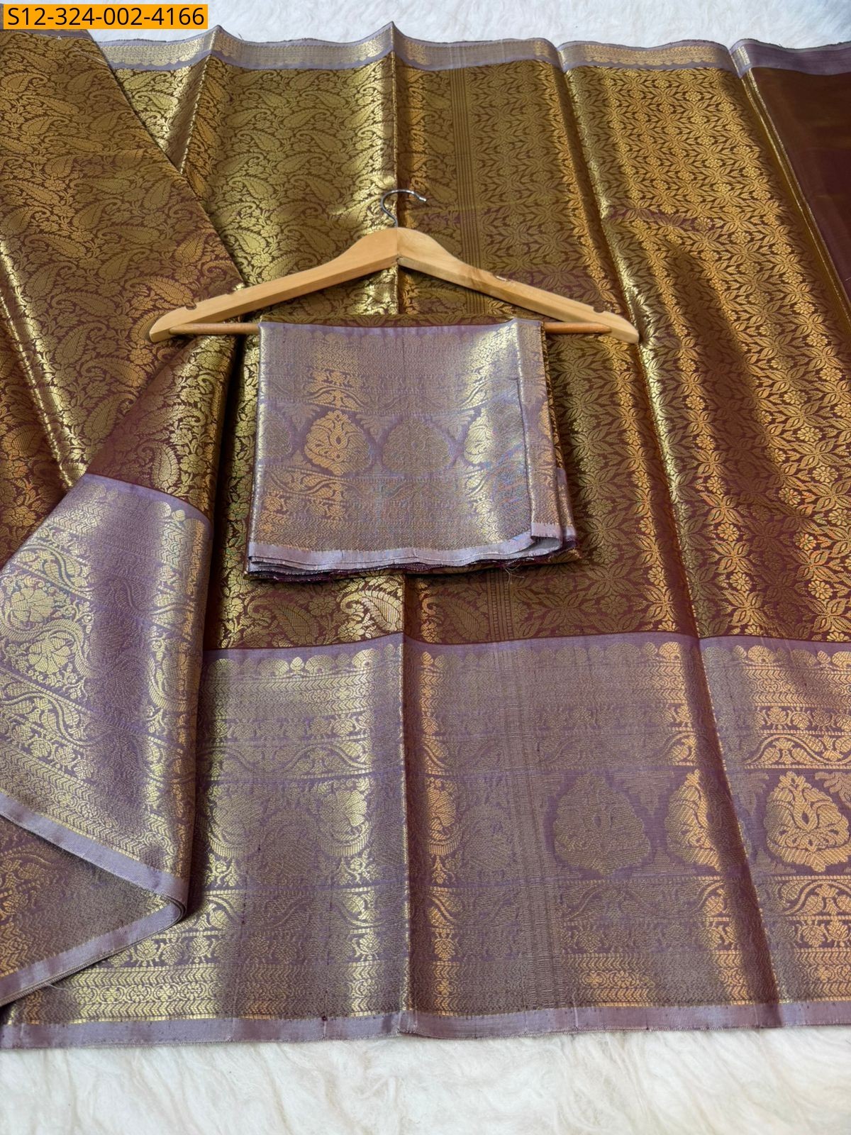 Maroon Banarsi semi kataan soft silk Saree