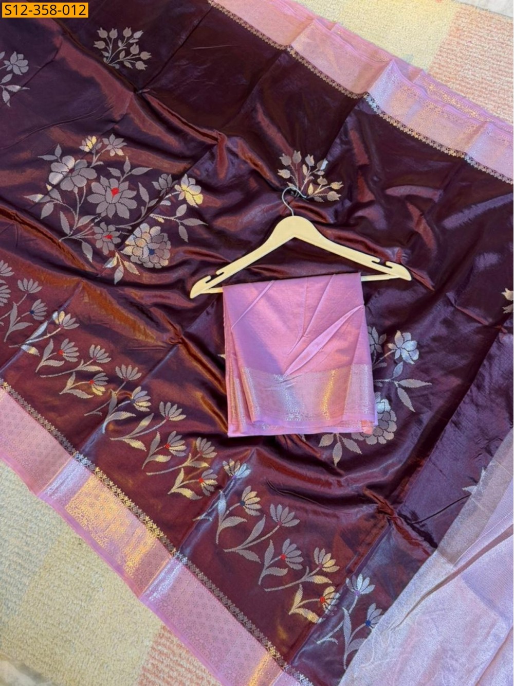 Banarasi kataan Raw Mango soft silk Saree