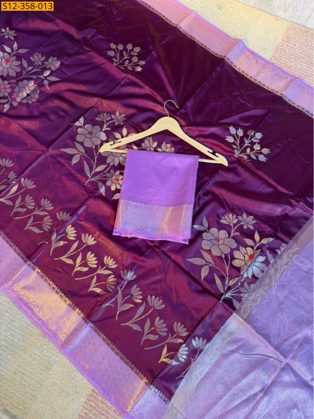 Banarasi kataan Raw Mango soft silk Saree