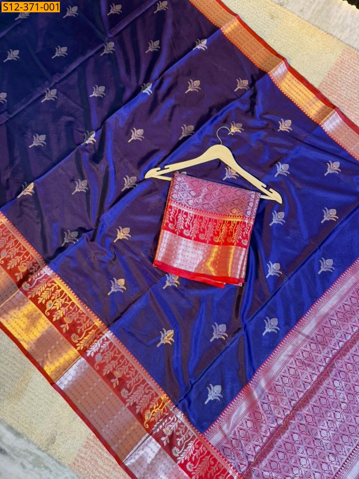 Violet Fancy Banarsi semi kataan soft silk Saree