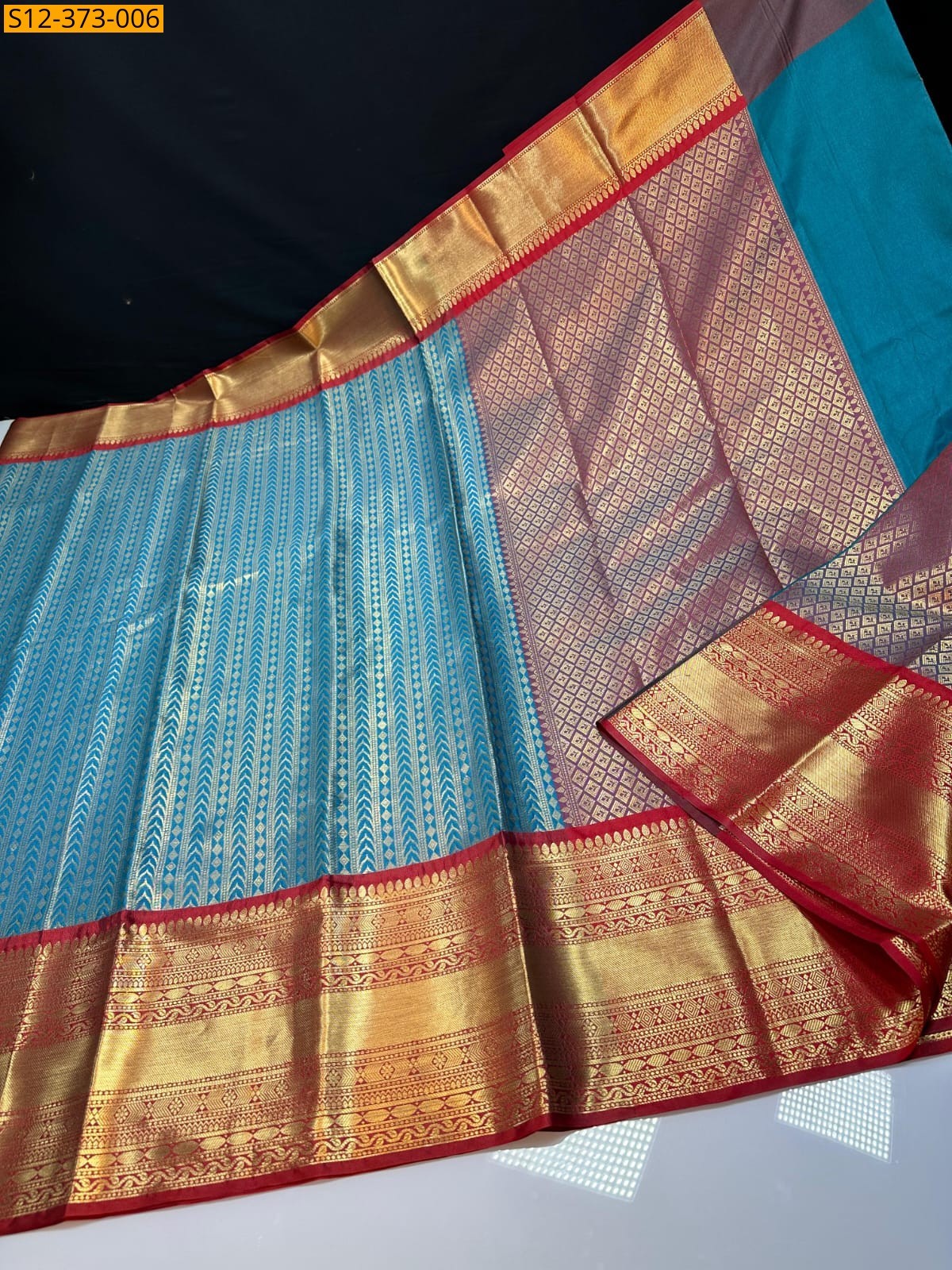 Blue Fancy Banarsi semi kataan soft silk Saree