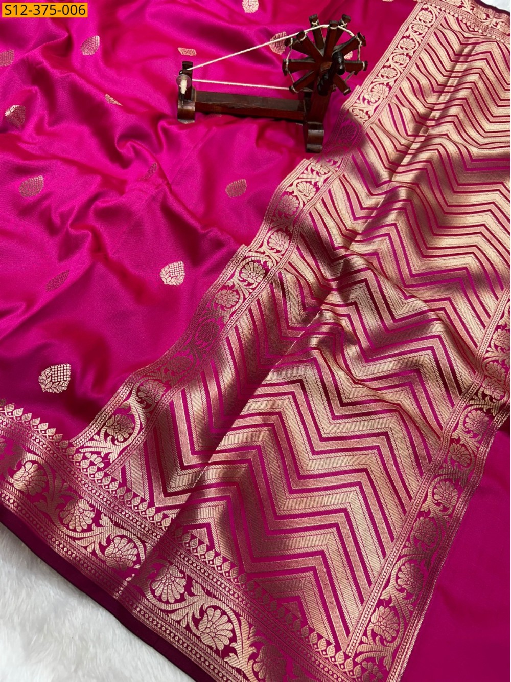 Fancy Banarsi semi kataan soft silk Saree