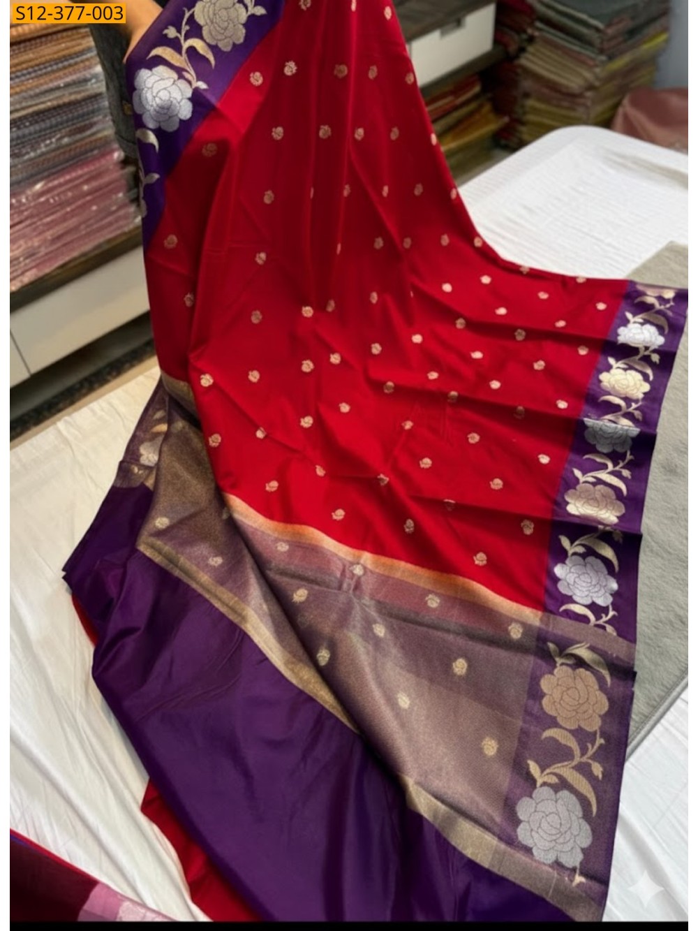 Fancy Banarsi daibal wam soft silk Saree