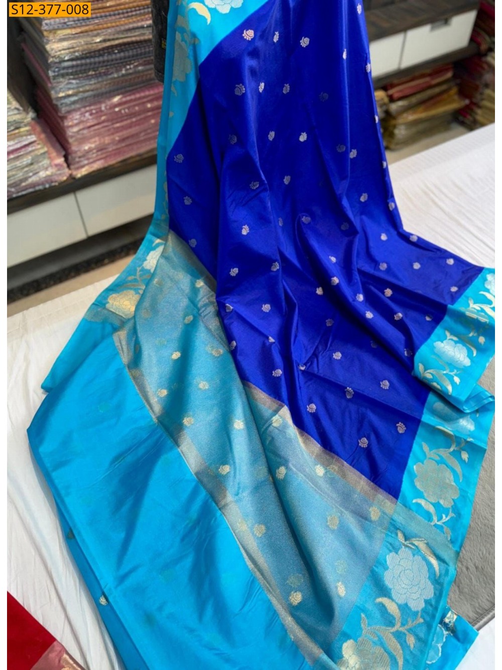 Fancy Banarsi daibal wam soft silk Saree