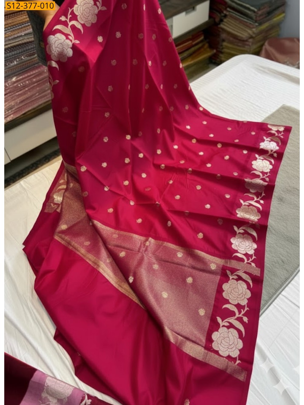 Fancy Banarsi daibal wam soft silk Saree