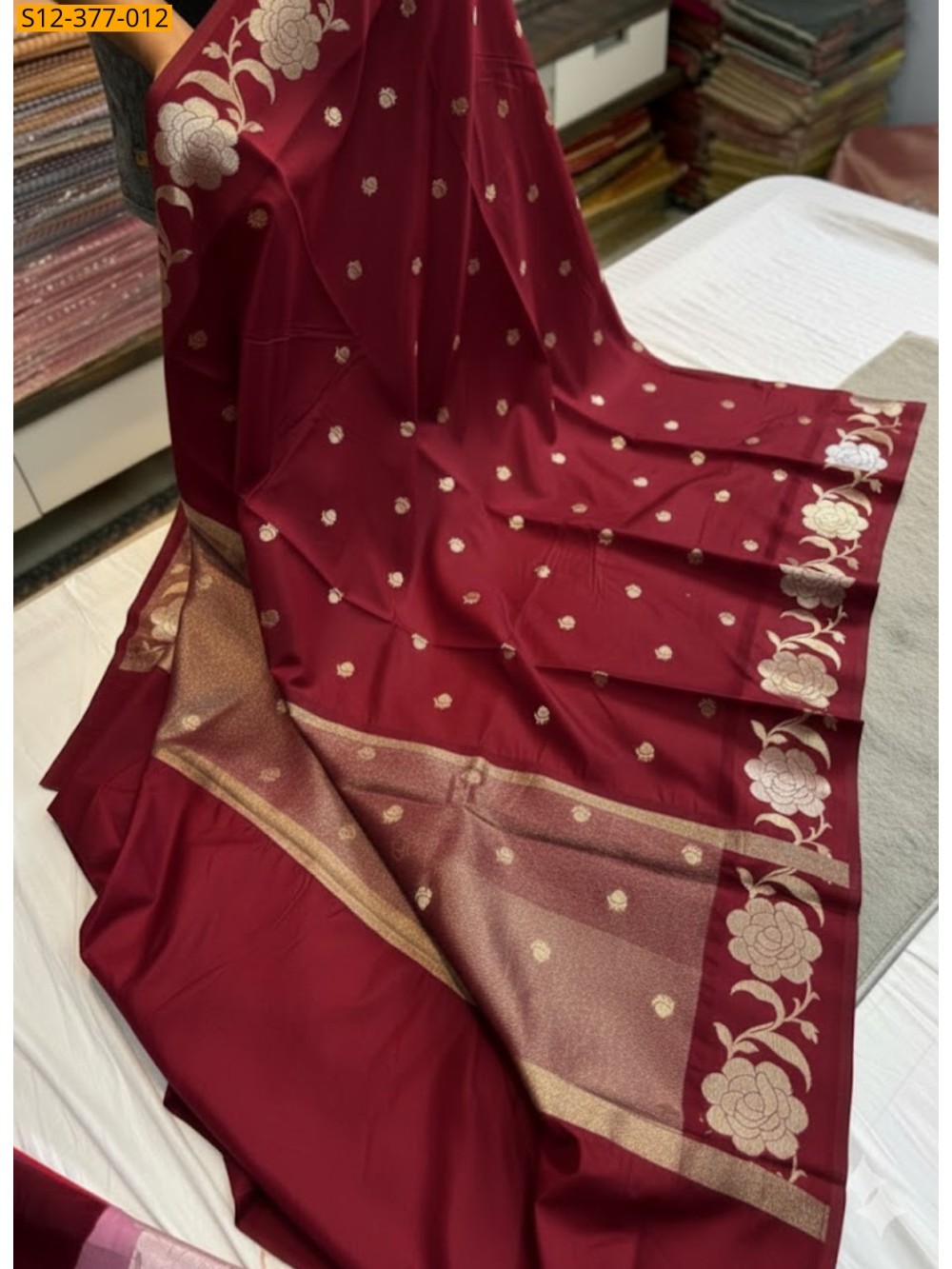 Fancy Banarsi daibal wam soft silk Saree