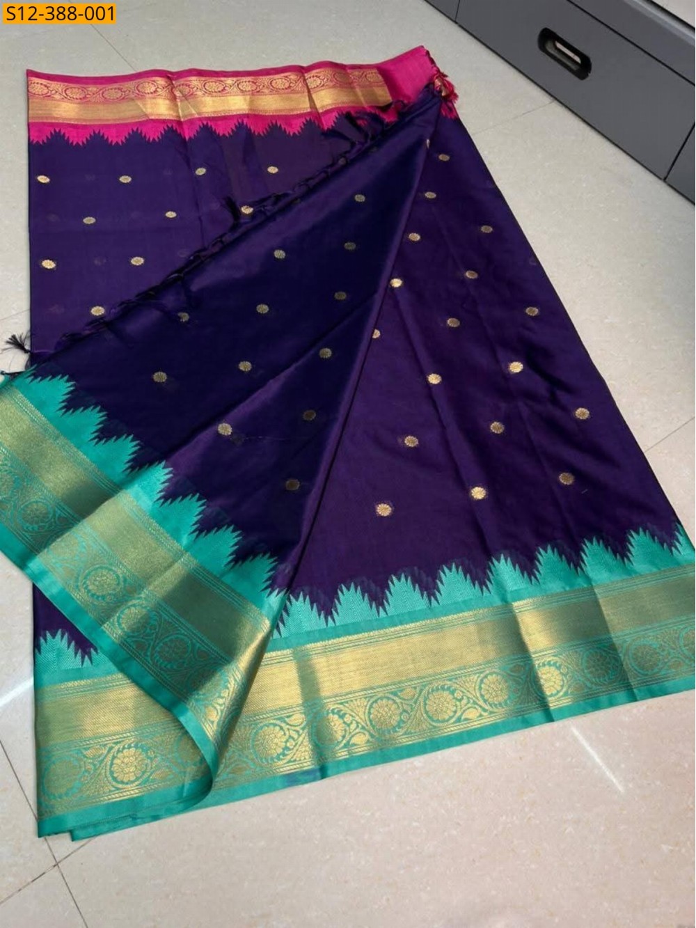Violet Fancy Banarsi semi kataan soft silk Saree Violet Fancy Banarsi semi kataan soft silk Saree
