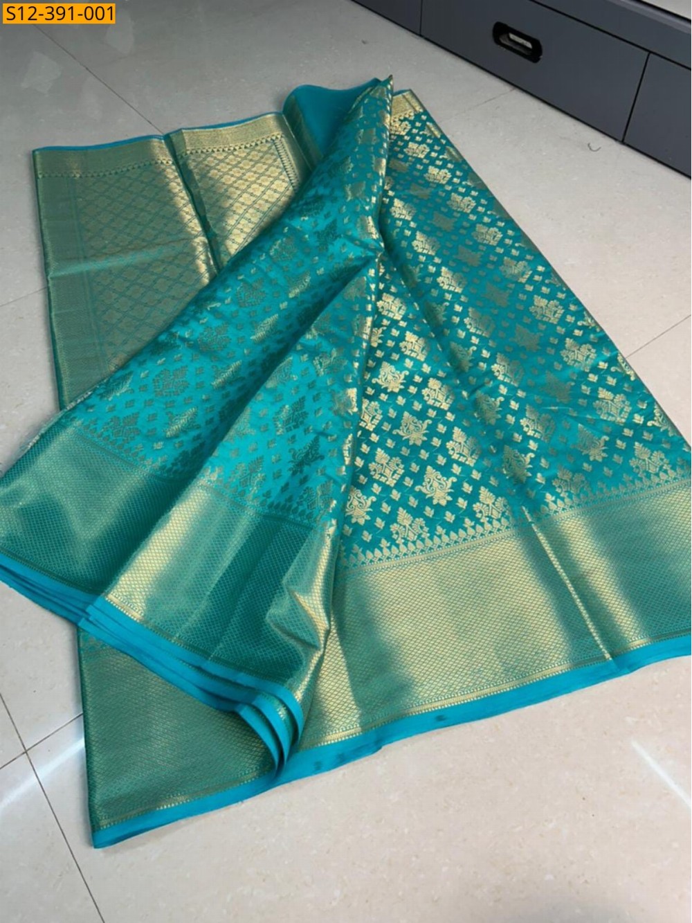 Sky Blue Fancy Banarasi semi kataan soft silk Saree Sky Blue Fancy Banarasi semi kataan soft silk Saree